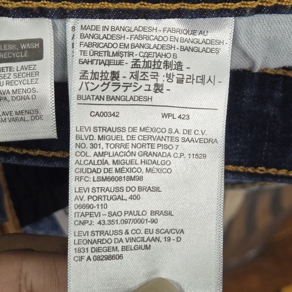 Levi's 512 Men Jeans 33X32 Dark Blue Denim Taper Fit 25" Inseam - Picture 4 of 16